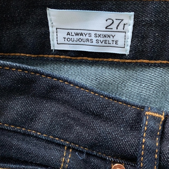 Gap Always Skinny dark wash jeans, size 27r - Picture 3 of 4